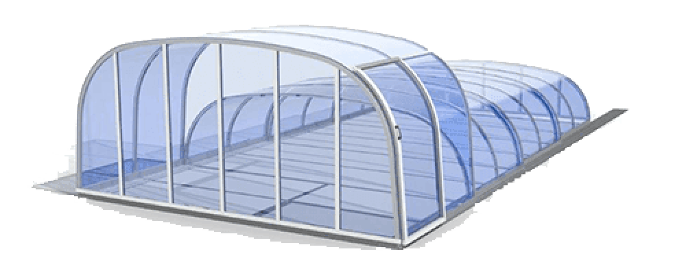 Poolüberdachung Miami Star, hohe Ausführung